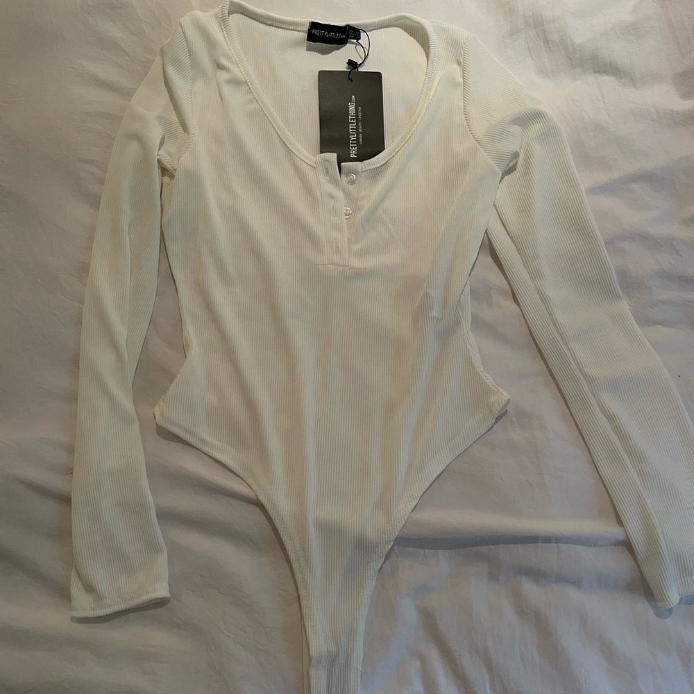NWT Pretty Little Thing White Bodysuit